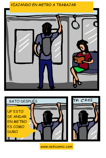 viajando en metro a trabajar - novela grafica colombiana