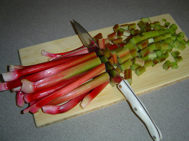 Harvest rhubarb stems that are young and tender. Remove all leaves ...