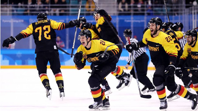 Jerman Mendiamkan Juara Bertahan Kanada Untuk Menghadapi OAR di Es Hoki Putra