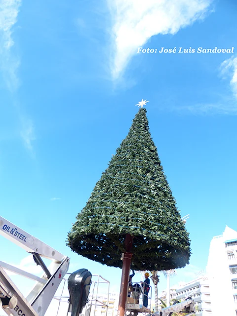 Retiran polémico árbol de Navidad de Las Canteras