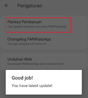 cek versi terbaru fmwhatsapp