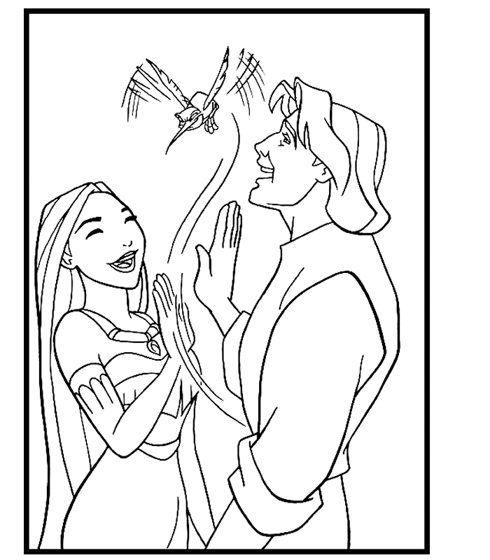 PRINCESS COLORING PAGES: POCAHONTAS COLORING IN PAGES