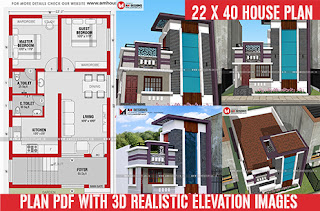 22 x 40 Perfect 2bhk house plan with price