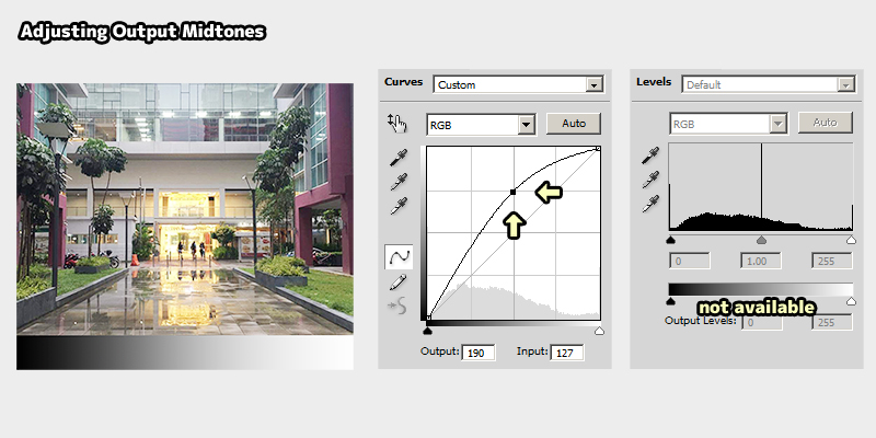 Adjust Output Midtones