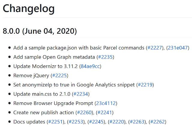 HTML5 Boilerplate 8.0.0 Changelog