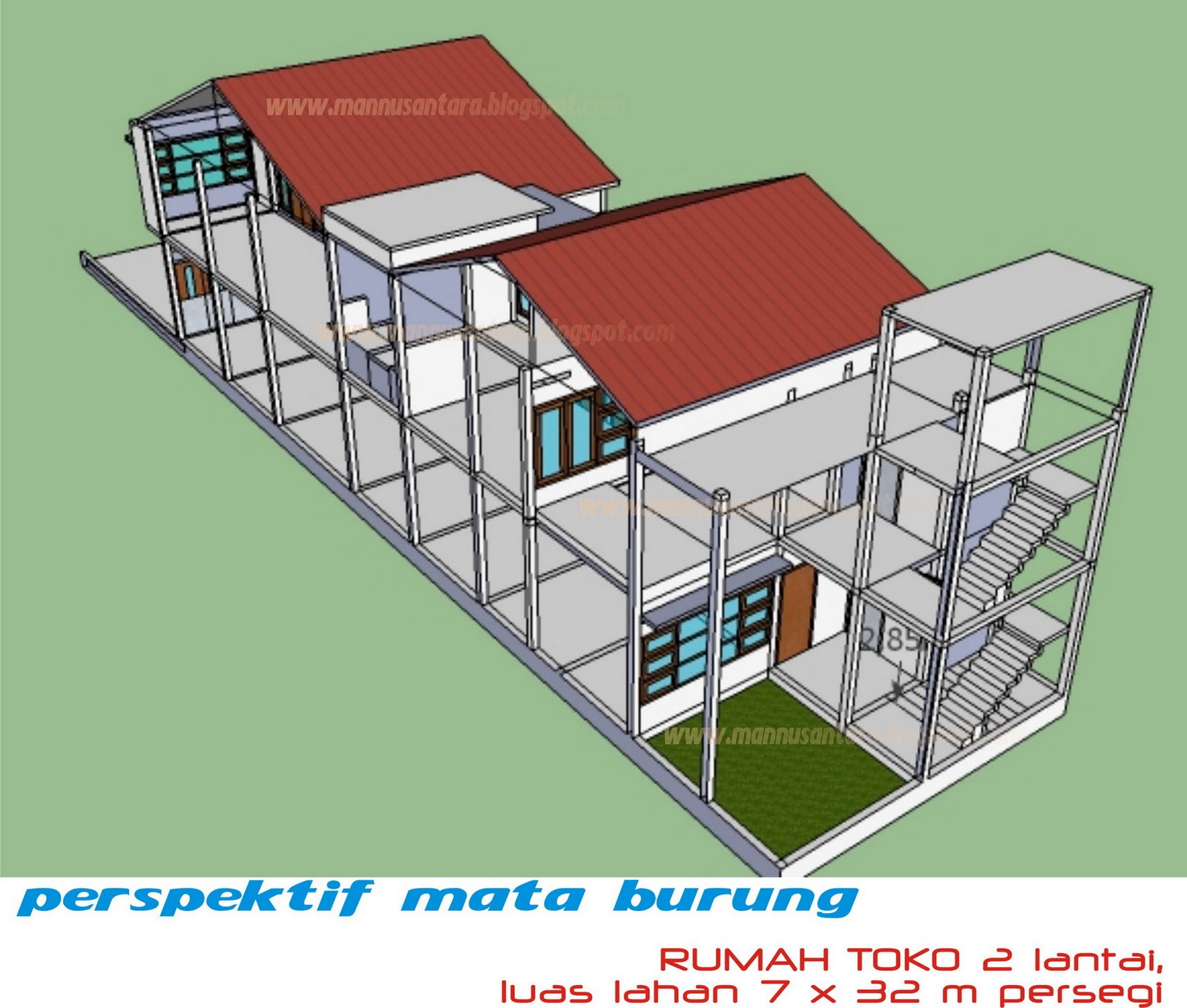 ManNusantara Design Indonesia: Desain Rumah Toko (Ruko 