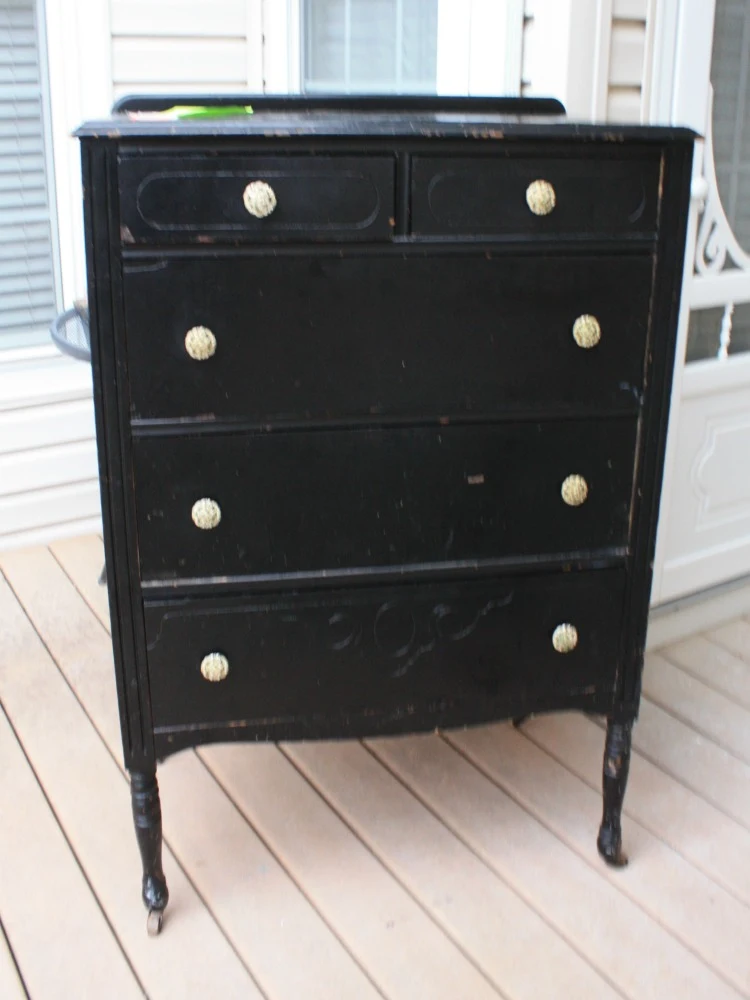 Before 1920s dresser with chipping paint