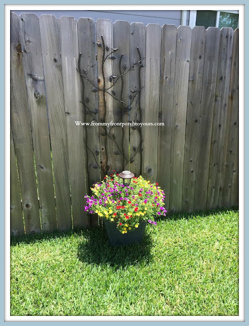 Front -Yard -DIY-Potted-Garden-Trellis-Solar-Light-From My Front Porch To Yours