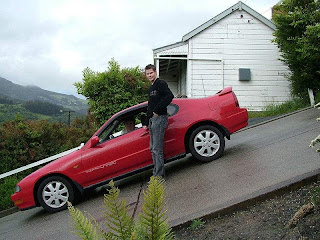 car at the top of baldwin street is ready to move down without starting the engine