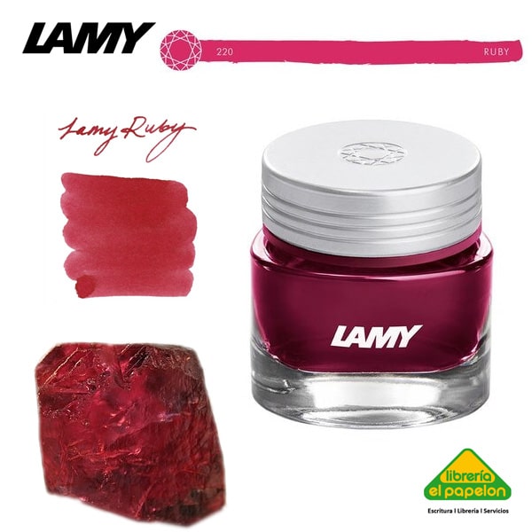 tinta lamy crystal ruby rojo para pluma estilografica Argentina