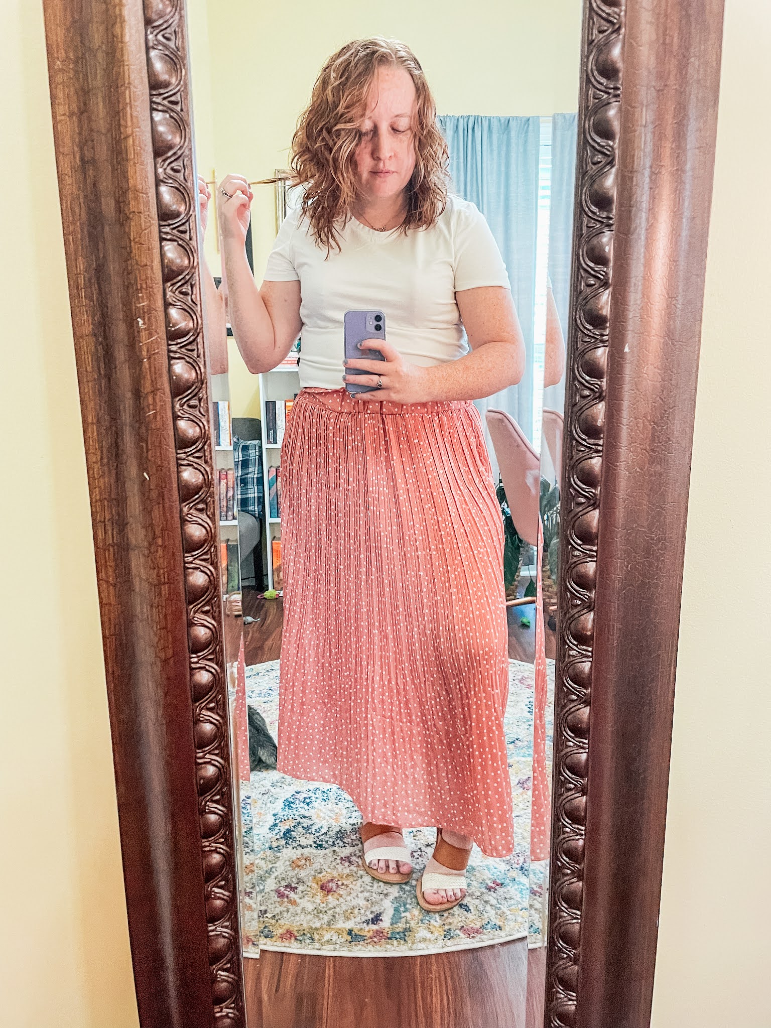 pink-polka-dot-maxi-skirt