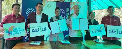 Cactus Mineral Water Ties up with Tourism Perak to Promote “Visit Perak Year 2024” Campaign  About 7 million cartons Cactus mineral water with VPY2024 label to distribute nationwide