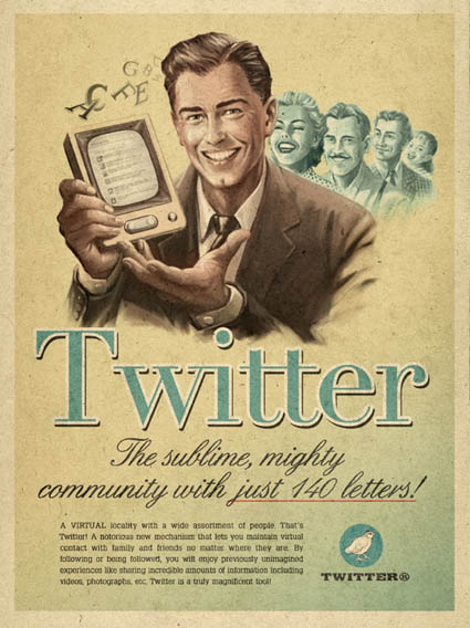 Anúncio Vintage Twitter