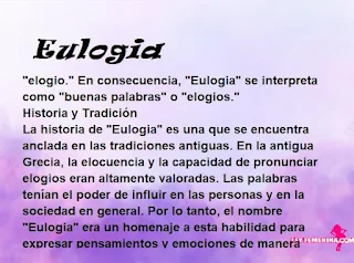 significado del nombre Eulogia