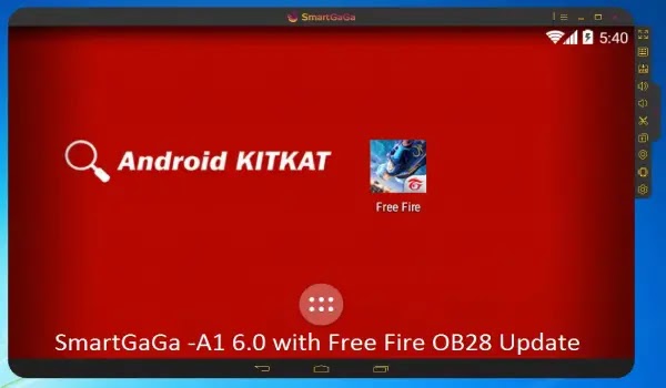 New SmartGaGa - A1 6.0 Android 4.4.2 Free Fire Pre-Installed Emulator