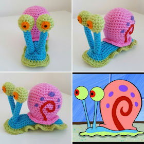 Crochet Gary the Snail from SpongeBob SquarePants