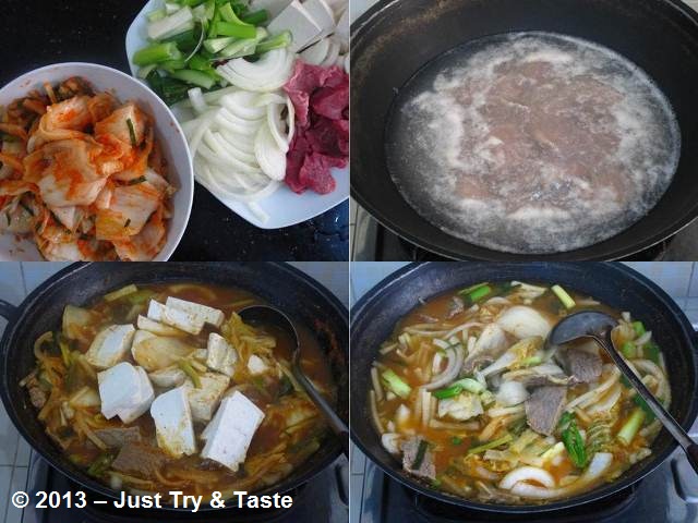 Kimchi Jjigae - Sup Kimchi dengan Daging Sapi