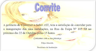 Explosiva: convite para inauguração