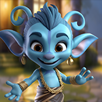Play Games4King Blue Troll Escape Game