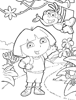 Dora Coloring on Dora Coloring Page 07 Gif