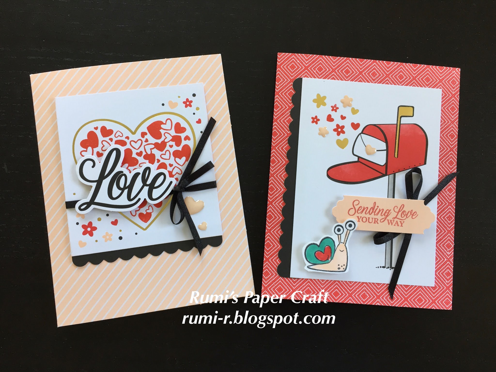 Rumi S Paper Craft スタンピンアップ手作りカード January Paper Pumpkin バレンタイン用