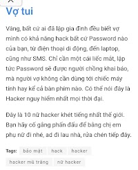 Hacker top 1 là...vợ tui 😁