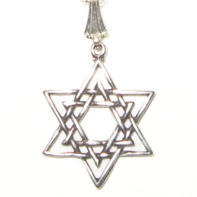 Sterling Silver Star of David Necklace, Sterling Silver Star of David pendant, 925 Sterling Silver Star of David pendant, Jewish Star pendant