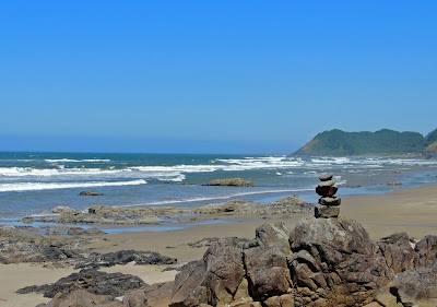 Rock Cairn on the Oregon Coast