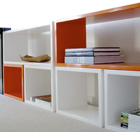 lacquer modular shelves