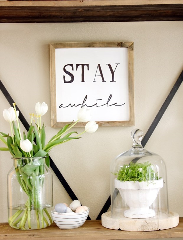 stay awhile sign