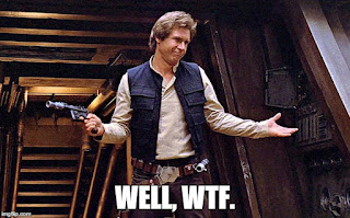 Star Wars Han Solo shrugging. 