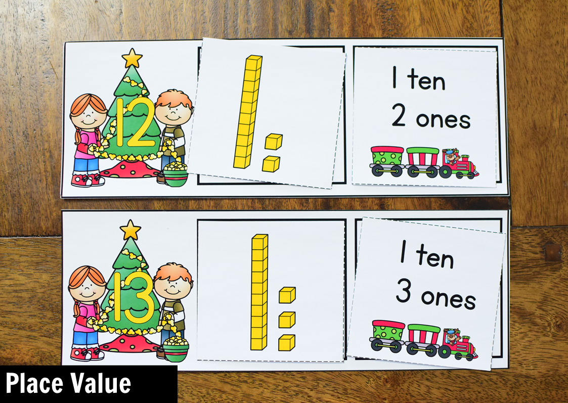 Kindergarten Math Center for December: Place Value