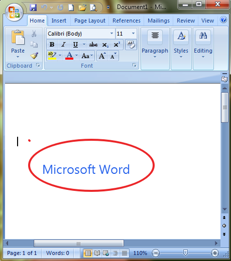 microsoft word