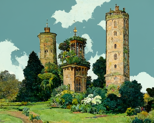 A High Tower in an English Garden