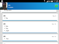 Tampilan Landscape BBM Android