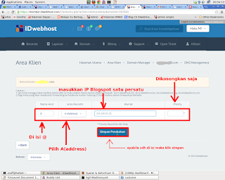 Cara Merubah Blogspot Menjadi Com Menggunakan Idwebhost