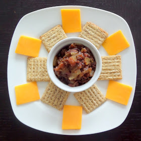 Bacon Jam:  Bacon, onions, and maple syrup cooked into a jam.  A great football snack, party snack, or just a snack on your own.