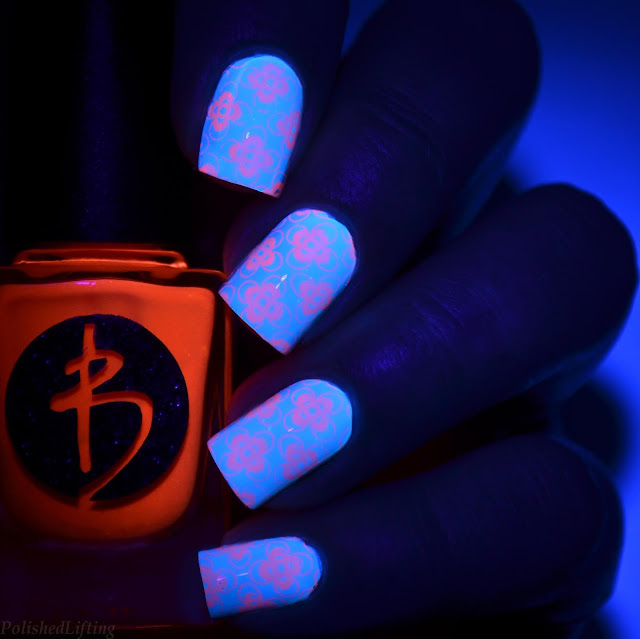 blacklight nail art swatch