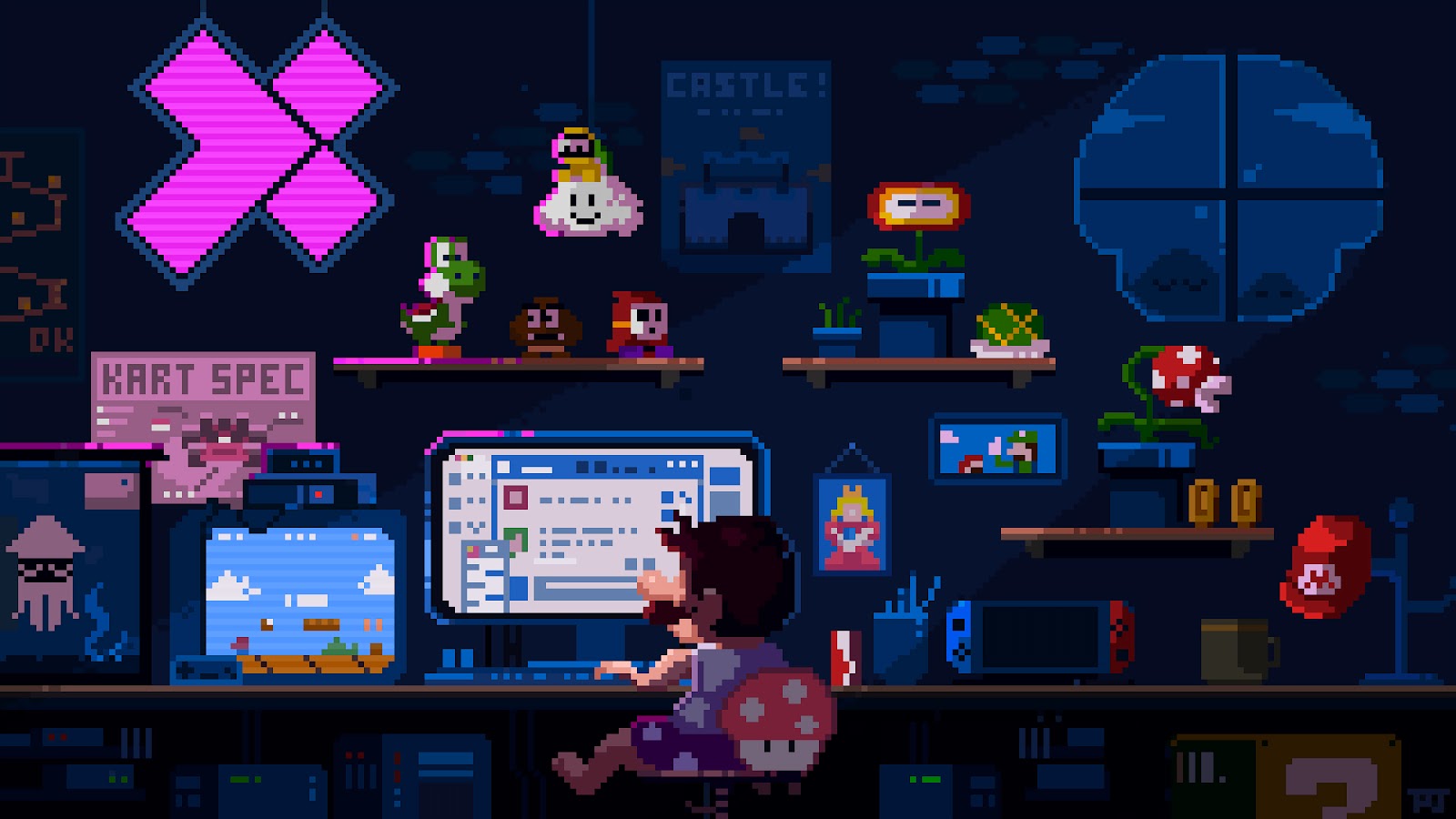 toplist 4K Wallpaper for PC - Mario Pixel Art