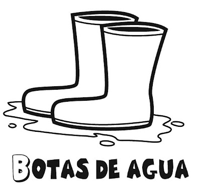 Dibujo de Botas de agua para colorear﻿