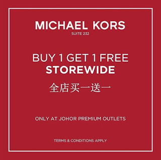 Michael Kors Special Sale Buy 1 Get 1 Free at Johor Premium Outlets (7 February to 10 February 2019)