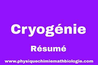Résumé Cryogénie PDF