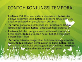 Contoh konjungsi temporal