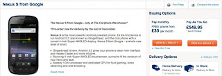 GOOGLE NEXUS S Smartphone Pre-order graphics