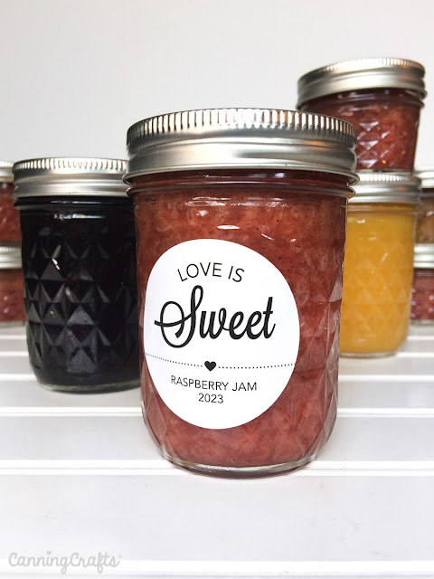 Modern Love is Sweet wedding canning labels