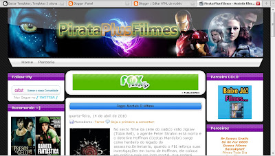 Baixe o Template do Pirata Plus Filmes gratis no Easy-share ou Megaupload