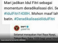 TENDENSIUS Ucapan Selamat Idul Fitri BNPT Menuai Kecaman Komisi I DPR