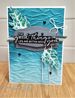 Rhapsody in craft, Pretty Peacock, Ombre, Tasteful Touches, Tasteful Labels Dies, Old World 3D Embossing Folder, Forever Greenery DSP, #colourcreationsshowcase, Stampin' Up, STampin' Up 2021 Catalogue,