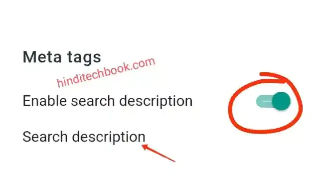 Meta tags search Description