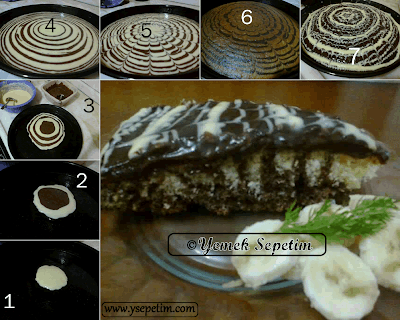 Çikolata Soslu Zebra Kek Tarifi